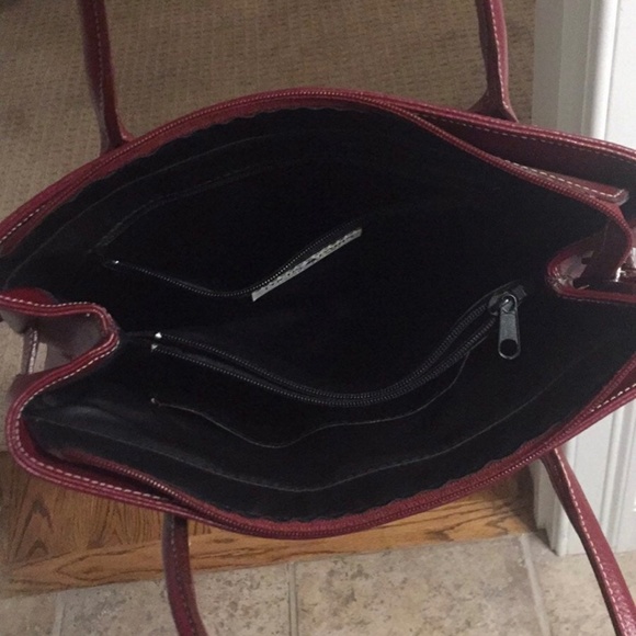 Wilsons Womans Leather Jacket & Focus Paris Leather Purse -Deep Red Set. EUC-GUC - Picture 11 of 12